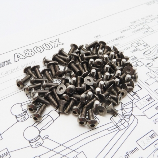 A800X Titanium Hex Socket Screw Set