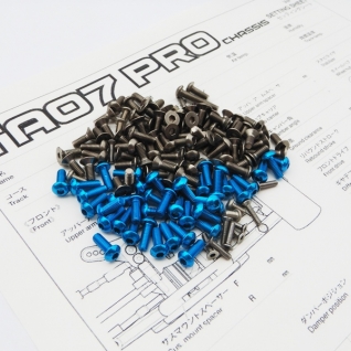 TA07 PRO Titanium & Alum Hex Socket Screw Set