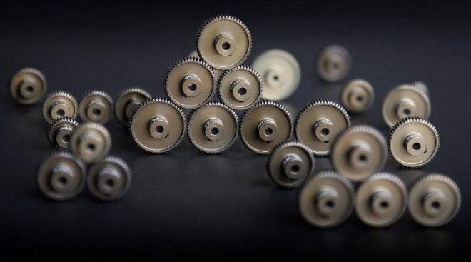 Aluminum Pinion Gear with MoS2 impregnated