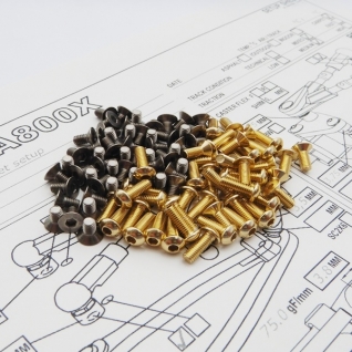 A800X Titan/Alum Hex Socket Screw Set