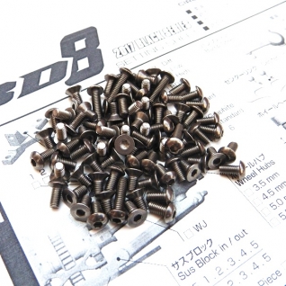 BD8'17 Titanium Hex Socket Screw Set