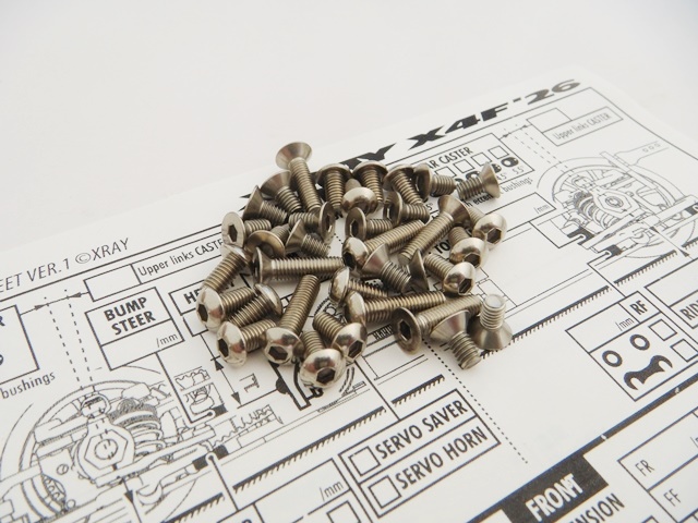 X4F 2026 Titanium Hex Socket Screw Set