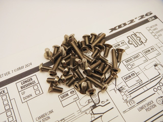 XB2 2026 Titanium Hex Socket Screw Set