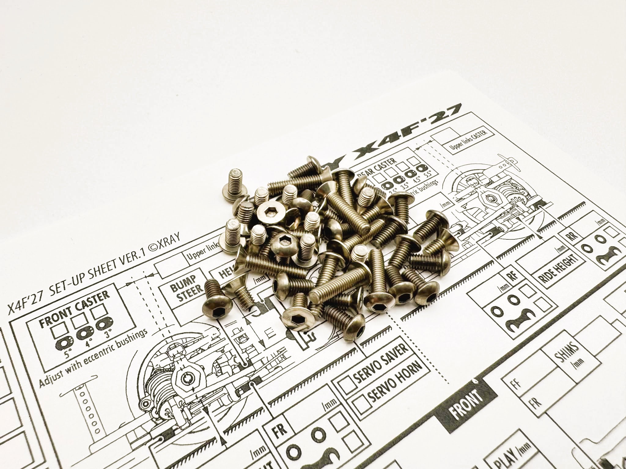 X4F 2027 Titanium Hex Socket Screw Set