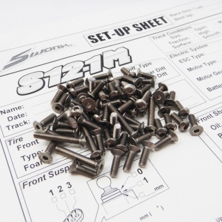 S12-1M Titanium Hex Socket Screw Set