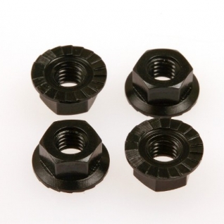 4mm Alloy Serrated Wheel Nut (Black)
