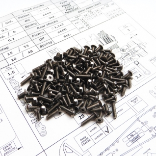MTX-6R Titanium Hex Socket Screw Set