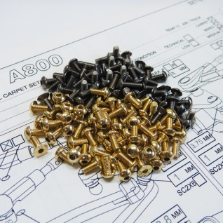 A800 Titanium & Alloy Hex Socket Screw Set