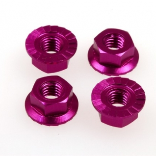 4mm Alloy Serrated Wheel Nut (Purple)