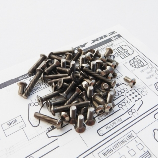 XB2D'19 Titanium Hex Socket Screw Set