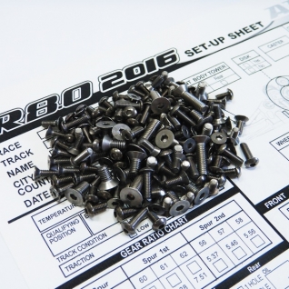 R8'16 Titanium Hex Socket Screw Set