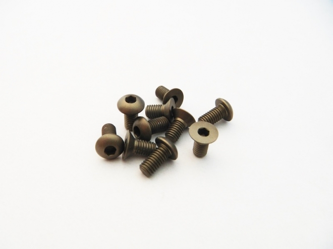 Hard Anodized Aluminum Screws.