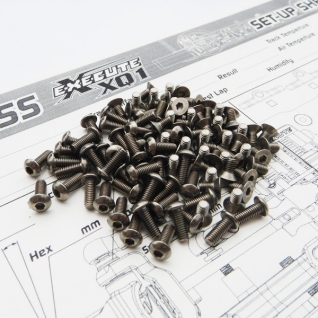 XQ1 Titanium Hex Socket Screw Set 