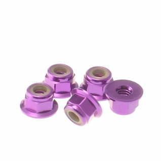 4mm Alloy Flange Nylon Nut