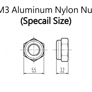 3mm Alloy Nylon Nut (S_Size)